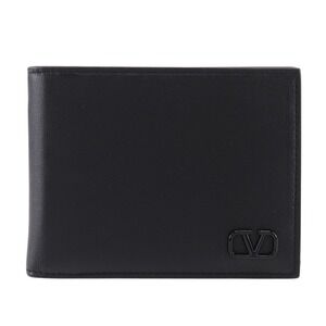 Valentino Garavani Bifold Wallet with Money Clip, Calfskin, Black, Men's (2Y2...